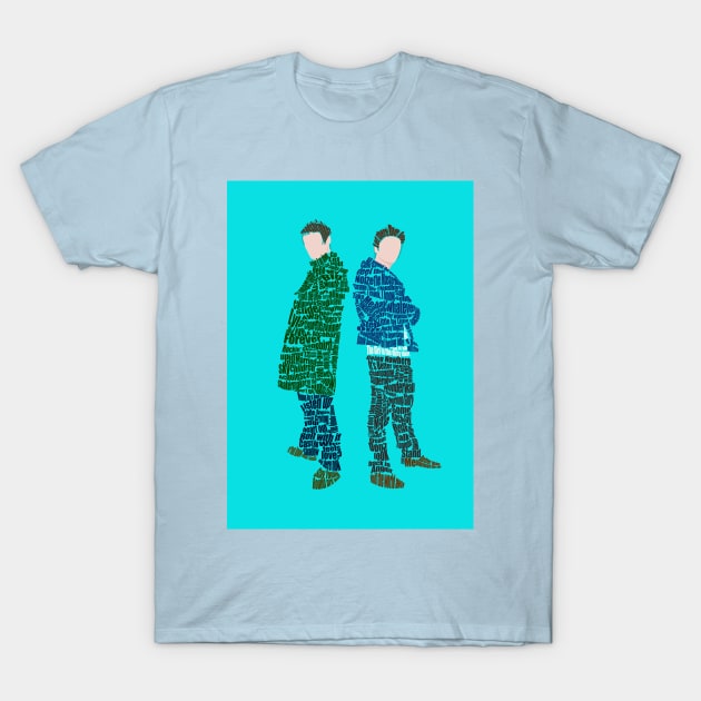 Oasis Liam and Noel Music Artwork T-Shirt by madein1874